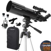 Celestron 22030 Travel Scope 80 Portable Telescope with Smartphone Adapter and Backpack,