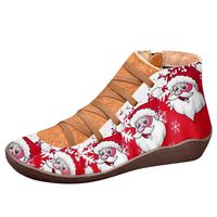 Women's Ankle Boots Ladies Leather Retro Lace up Side Zip Vintage Booties Flat Heel Arch Support Shoes