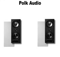 Polk Audio (1 Pair) 265-LS White Rectangular High Performance in-Wall Speaker Bundle