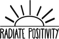 Radiate Positivity Vinyl Sticker Decal 3.3"x5" (Gold)