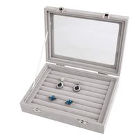 Kaimaily Storage Box Velvet Case Rings Earrings Necklaces Holder Organizer Bracelet Jewelry Storage Box