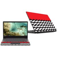 MightySkins Skin Compatible with Lenovo Chromebook S330 (2018) - Red Chevron | Protective, Durable, and Unique Vinyl Decal wrap Cover | Easy to Apply, Remove, and Change Styles | Made in The USA