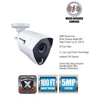 Night Owl Security 1 Pack Extreme HD 5MP Dual Sensor Wired Infrared Camera (White, Replacement Camera Only, No Charger, No Cable)