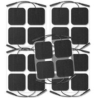 AUVON TENS Unit Pads 2X2 20 Pcs, 3rd Gen Latex-Free Replacement Pads Electrode Patches with Upgraded Self-Stick Performance and Non-Irritating Design for Electrotherapy (Black)
