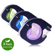 Replace Dymo LetraTag Refills Tape 1/2 inch x 13 feet, 12mm Clear and White Tape Cassette, Compatible with Dymo LetraTag Plus LT100H LT100T QX50 Label Makers, by COLORWING