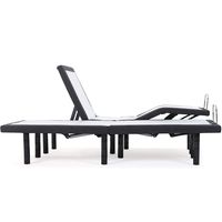 Split King Adjustable Bed Base with Wireless Remote Head and Foot Incline and No Tools Required Assembly Includes Both Left and Right Sides
