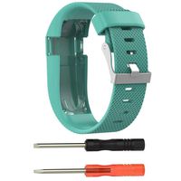 Semoic for Fitbit Charge HR Bands,Replacement Accessories Bracelet Band Silicone Band Rubber Strap Smart Watch Strap Wristband for Fitbit Charge HR (Large Size, Green)