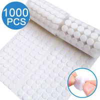 Self Adhesive Dots, Strong Adhesive 1000pcs(500 Pairs) 0.59" Diameter Sticky Back Coins Nylon Coins, Hook & Loop Dots with Waterproof Sticky Glue Coins Tapes, Very Suitable for Classroom, Office, Home