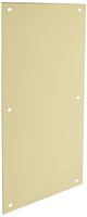 Rockwood 70E.3 Brass Standard Push Plate, Four Beveled Edges, 16" Height x 6" Width x 0.050" Thick, Polished Clear Coated Finish