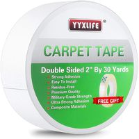 YYXLIFE Rug Tape Double Sided Carpet Heavy Duty Tape Carpet Adhesive Rug Gripper Removable Multi-Purpose Tape Cloth For Area Rugs,Outdoor Rugs, Carpets.Tape Carpet Adhesive,2 Inch X 30 Yards,White