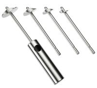 Lurch Germany Stainless Steel Vegetable Drill, Corer and Spiralizer with Handle Set (Attila Hildmann Edition)