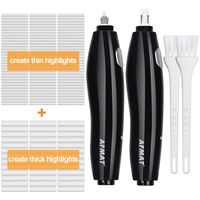 Electric Erasers for Artists, Rechargeable Electric Eraser Pen with 280 Refills, Battery Eraser for Drawing, Painting, Sketching, Drafting, Architectural Plans, Arts and Crafts, 2 Pack, Detailor Tool
