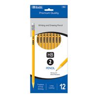 BAZIC #2 Premium Yellow Pencil (12/Pack) (Case of 24)