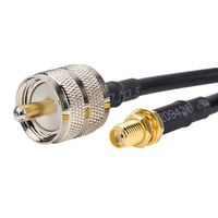 SMA Female to UHF Male PL-259 Connector Cable Eagles (TM) 2pcs 20inch 1.6ft 50cm RF Coaxial Coax Cable for Antenna, Baofeng