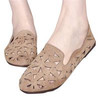 Lady Office Flat Shoes Sandals Women Non-Slip Summer Breathable Comfort Casual Slip On Shoes by Gyouanime Khaki