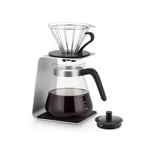 SAKI Pour Over Coffee Maker Dripper Set, 800 ml, 27 Ounce - Dual Stainless Steel and Glass Filters with Stand