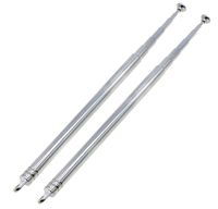 Telescopic Antenna, 7 Sections Stainless Steel Rod Replacement Hobby for AM FM TV Radio GPS,24 inch Length(2Pcs)