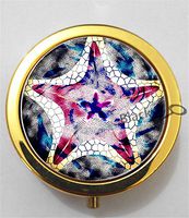 BlackKey Starfish 3-Compartment Decorative Pocket Gift Box Case Organizer for Pill, Color 2 -2189