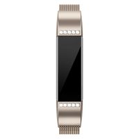 QusFy Metal Bands Compatible with Fitbit Alta/Alta HR/Ace, Stainless Steel Metal Replacement Accessories Small with Diamond Dressy Design for Women Men, Silver, Black, Rose Gold, Colorful, Champagne