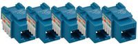 iMBAPrice (5-Pack) Cat6 RJ45 Punch-Down Keystone Jack in (Blue)