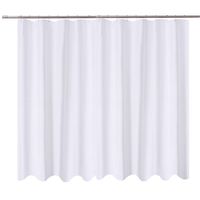 N&Y HOME Extra Wide Shower Curtain Liner Fabric 108 x 72 inch, Hotel Quality, Machine Washable, Water Repellent, White Spa Bathroom Curtains with Grommets