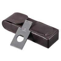 Lxc Smoking Set/Cigar Humidor Travel Portable Cigar Bag Premium Leather Cigarette Box with Stainless Steel Cigar Scissors Holds 2 Cigars Creative Men's Gift Box Packaging Mute