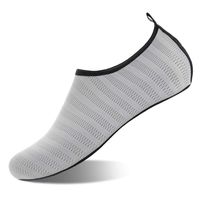 Womens and Mens Kids Water Shoes Barefoot Quick-Dry Aqua Socks for Beach Swim Surf Yoga Exercise (Light Gray, XXL)