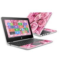 Mightyskins Skin Compatible with Hp Pavilion X360 11.6" (2016) Wrap Cover Sticker Skins Pink Roses