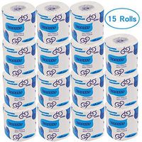 Ultra CleanCare Toilet Paper, 3-Ply Dissolvable Toilet Paper, Professional Soft Toilet Paper with Individually Wrapped Standard Rolls,Bulk Bath Tissue Replacement Comfort Paper Rolls (15 Rolls)