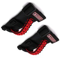 MASION Roll Bar Grab Handles Grip Handle for Jeep Wrangler YJ TJ JK JK JL JLU JT Sports Sahara Rubicon Gladiator Unlimited Paracord 1987-2020 Car Premium UTV ATV Handles £¨Black and Red£