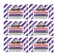 Fishermans Friend sugar free flavors Lozenges 25 g. (6 Packs/box) (Blackcurrant)
