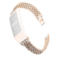 Homsta Stainless Steel Bands Compatible with Fitbit Charge 3 Smart Watch - Butterfly Watch Strap Replacement Accessory Wristbands Bracelets for Women Girls