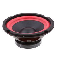 Jili Online 4ohm Shielded 5" Speaker Woofer Subwoofer Loudspeaker Horn Black and Red