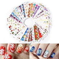 Nair Art,Putars Merry Christmas Series 45 Sheets Nail Art Nial Stickers Multicolor