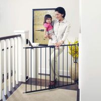 Toddleroo by North States 47.85" Wide Easy Swing & Lock Gate: Ideal for Wider Areas and stairways. Hardware Mount. Fits Openings 28.68" - 47.85" Wide (31" Tall, Matte Bronze)