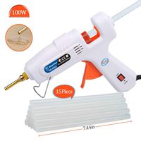 Lifegoo Professional Hot Melt Glue Gun Muzzle Long Mouth Pistol Glue 60w~100w with 15pcs White Glue Sticks Glue Gun Kit DIY Crafts, Art, Repairs, Festival Decoration
