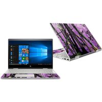 MightySkins Skin Compatible with HP Envy x360 Convertible 15" (2018) - Purple Tree Camo | Protective, Durable, and Unique Vinyl Decal wrap Cover | Easy to Apply, Remove | Made in The USA