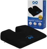 Everlasting Comfort Car Seat Cushion - Truck Seat Cushion - 100% Memory Foam Car Cushion - Body Heat Responsive Wedge Cushion - Orthopedic U Cut-Out Design to Relieve Pain