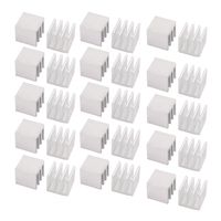 uxcell 30Pcs 10mm x 10mm x 10mm Aluminum Heatsink Radiator Cooling Fin Silver Tone