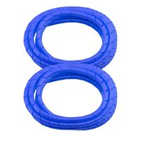 2 Pack MD Premium 8' Cord Cover Prevents Cord Tangling - Blue