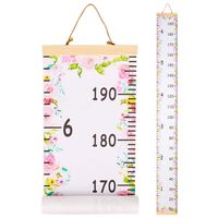 QtGirl Kids Growth Chart, Height Chart for Child Height Measurement Wall Hanging Rulers Room Decoration for Girls, Boys, Toddlers