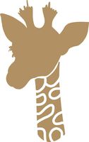 hBARSCI Giraffe Vinyl Decal - 5 Inches - for Cars, Trucks, Windows, Laptops, Tablets, Outdoor-Grade 2.5mil Thick Vinyl - Gold