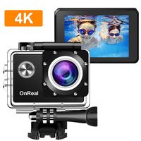 4K Action Camera, OnReal X2 WiFi Sports Camera, Ultra HD 30M Waterproof DV Camcorder with EIS Gyroscope Dual Anti Shake 170° Wide Angle Helmet Mounting Accessories Kit, Support External Microphone