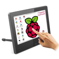 ELECROW 7 Inch Raspberry Pi Monitor Touchscreen Capacitive IPS Display 1024x600 USB Powered HDMI Monitor with Built-in Speaker & Stand for Raspberry Pi 4 3 2 Model B Win PC