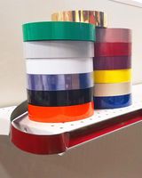 Decorative Gondola Shelving Vinyl Insert for Ticket Channel 130 FT. x 1.25 in. - 10 Pack - Red