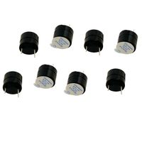 BestTong 8Pcs Active Piezo Buzzer Alarm 12mm Dia DC 5V 2 Terminals Electronic Continuous Sound Industrial Sounder FPV Quad DIY