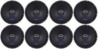 (8) Rockville RXM84 8" 2000w 4 Ohm Mid-Range Drivers Car Speakers, Mid-Bass