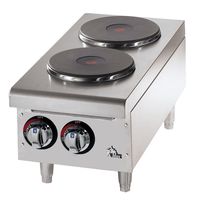 Star 502FF 12 Inch Electric Hotplate with (2) Burners and Infinite Heat, 208-240v/1ph