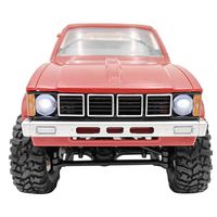 Littleice WPL C24 WD RC Truck 1/16 2.4Ghz Remote Control Crawler Military Truck Assemble Kit Remote Control Vehicle Toy (Red)