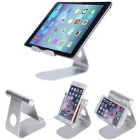 WER Adjustable Tablet Stand Aluminum Multi-Angle Rotatable Desktop Stand Holder Dock Mount Cradle for iPhone, iPad, Kindle Fire, Google Nexus, Samsung Galaxy/Tab and More Cell Phone